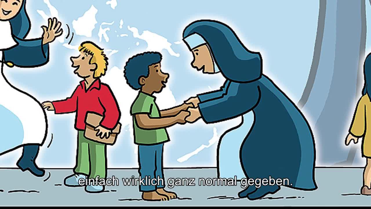 Clara Fey als Comicfigur
